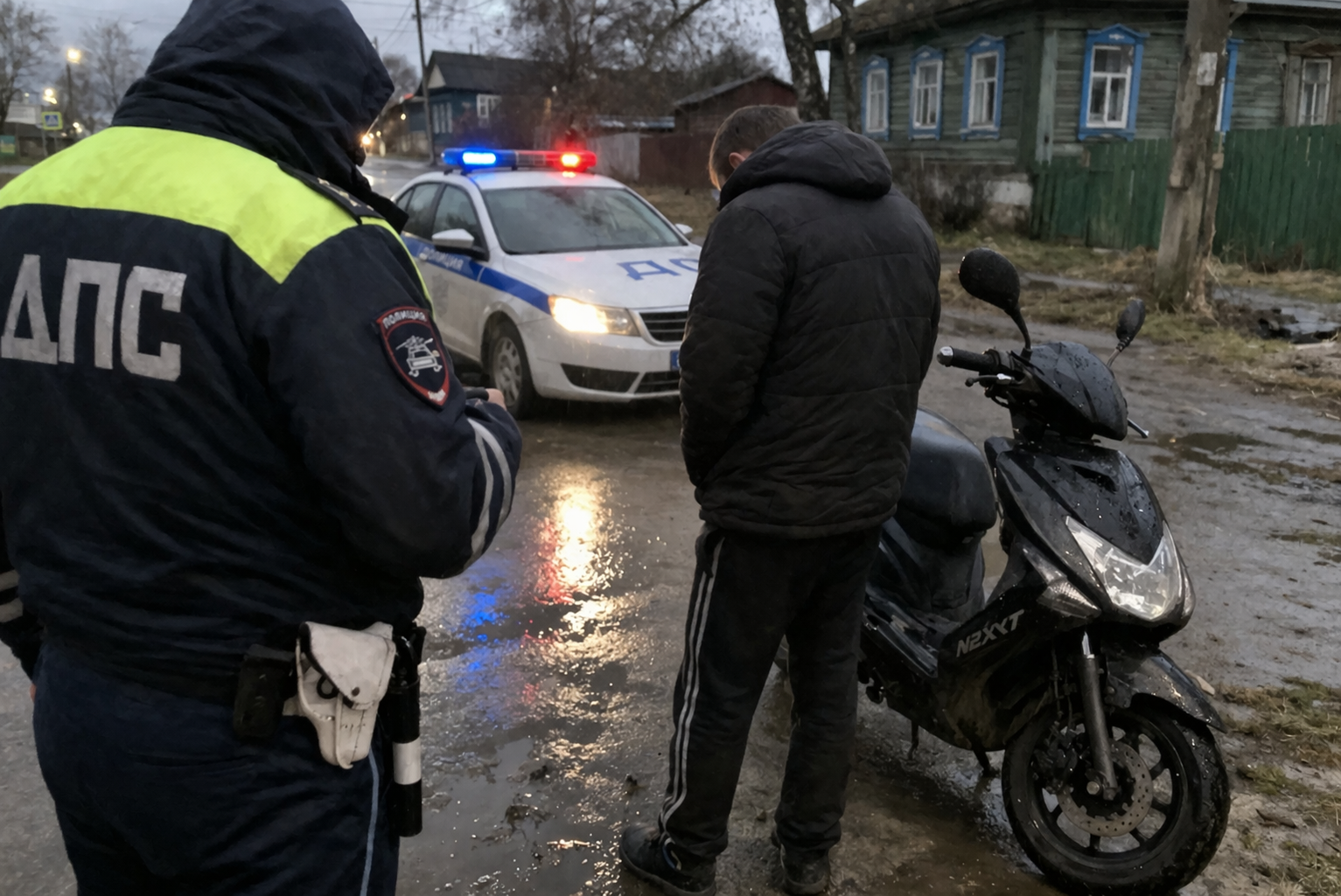 В Мышкине снова поймали пьяного водителя на скутере