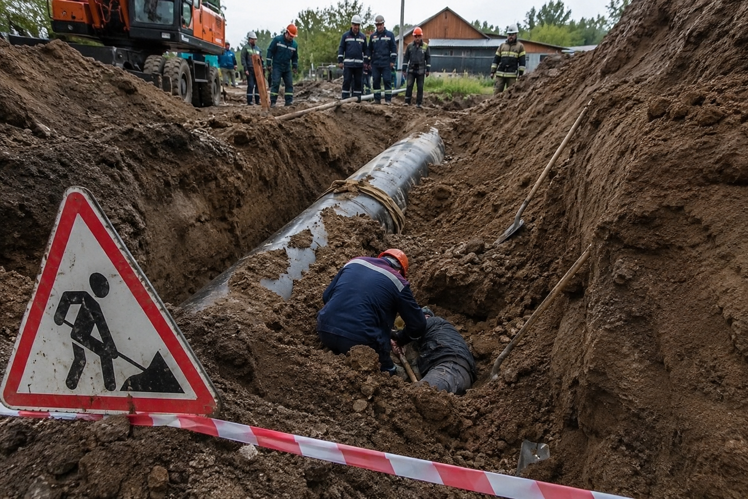 Рабочего засыпало грунтом под Рыбинском