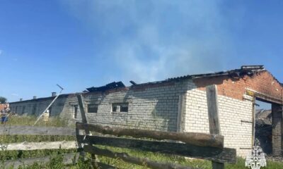 Крупный пожар произошел на ферме в Ярославской области