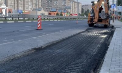 На Московском проспекте начали снимать старый асфальт