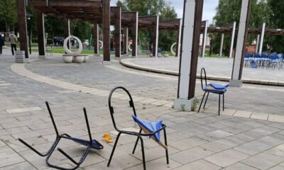Вандалы устроили погром в Парке Победы в Угличе